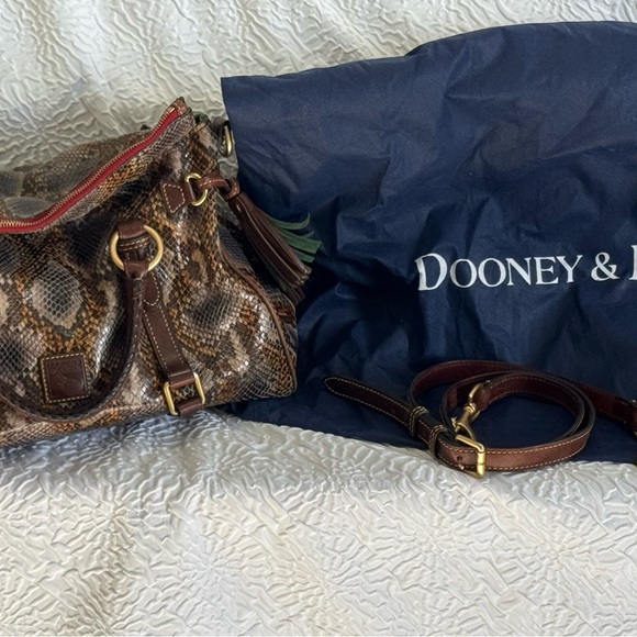 Dooney & Bourke Brown Shoulder Bag with Gold Accents - Picture 2 of 6